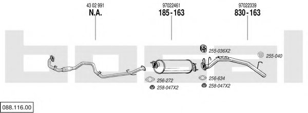 BOSAL 088.116.00 Exhaust System